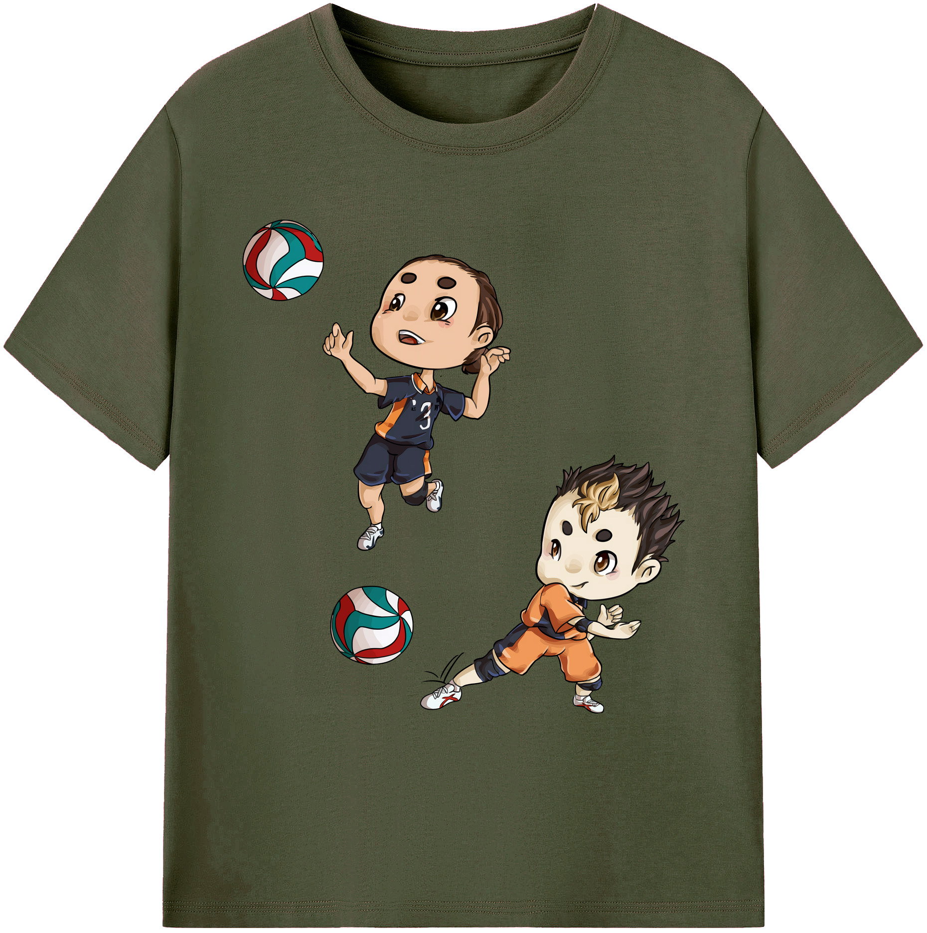 （画像用） ハイキュー!! Haikyu!! 綿100％ メンズ半袖Tシャツ｜肌触りやわらか＆通気性